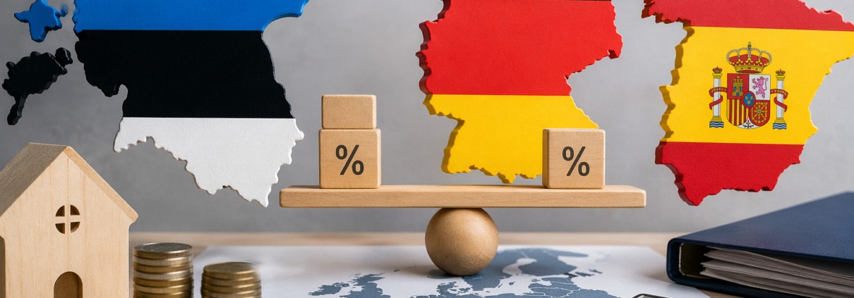 La tassazione dell'Estonia rispetto a Germania e Spagna 